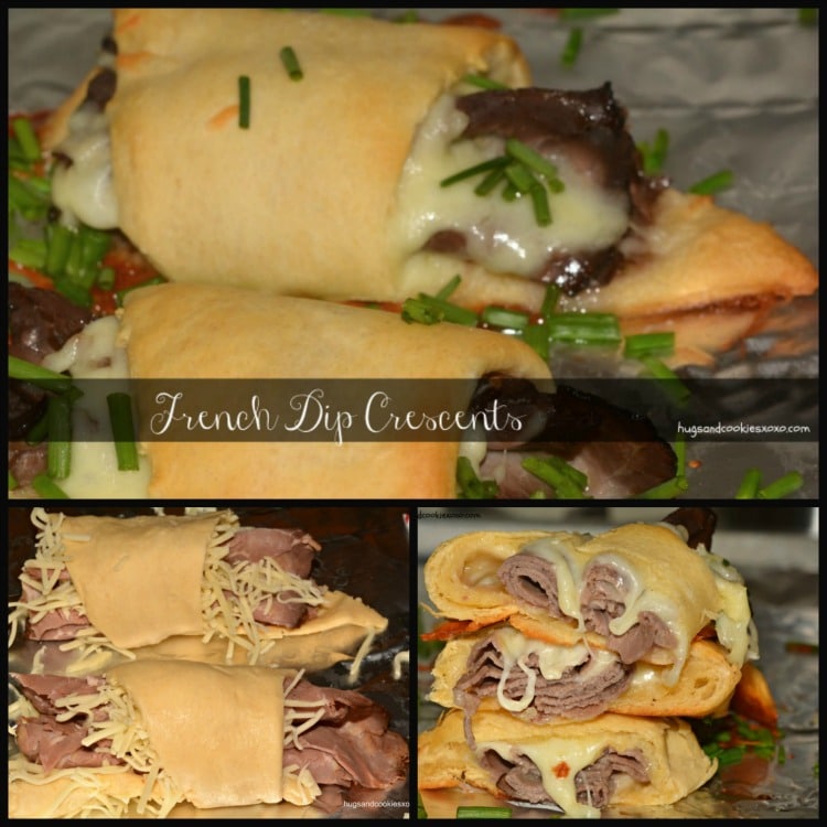 french dip crescent collage