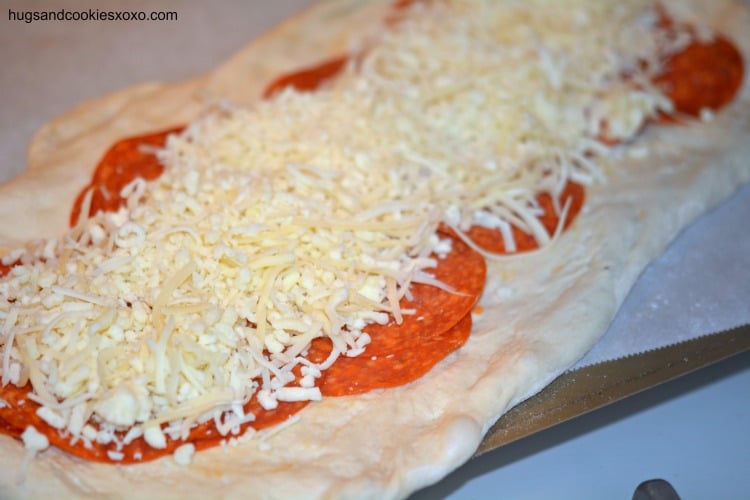 pepperoni pizza dough bread