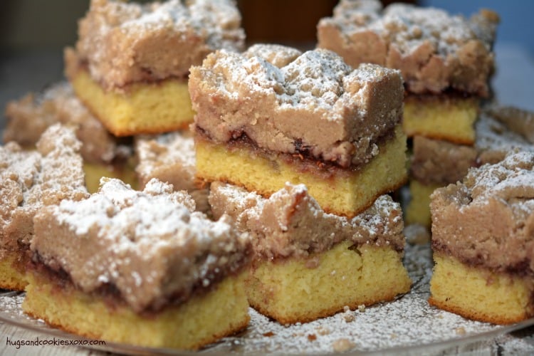 rasp jam cake bars