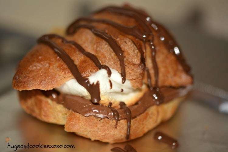 smores puff chocolate drizzle