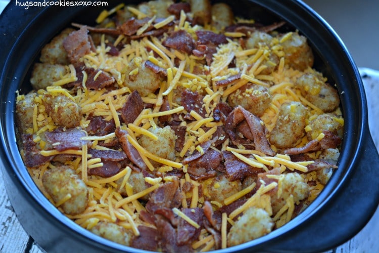 tater tot bacon casserole with cheese