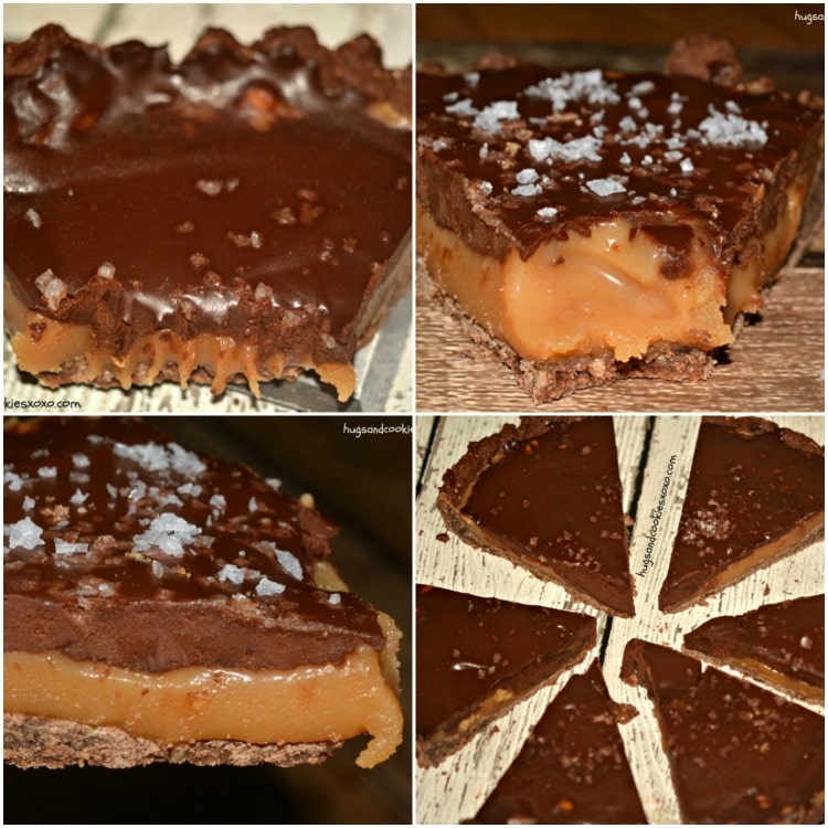 caramel tart collage