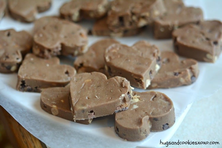 reeses cookie dough hearts cut out