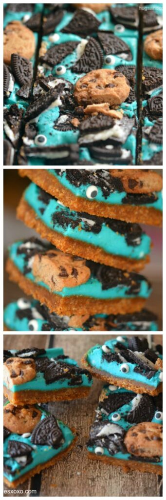 cookie monster bars cheesecake