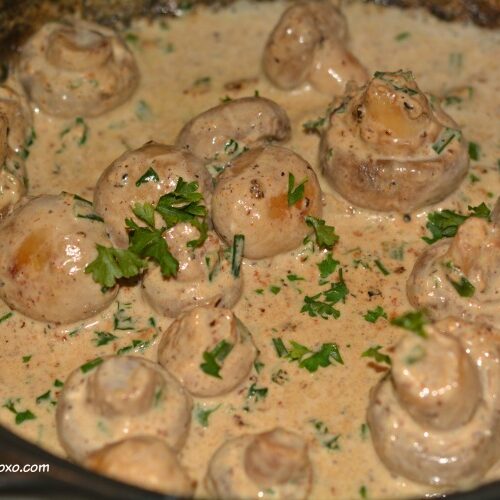 mushrooms garlic cream