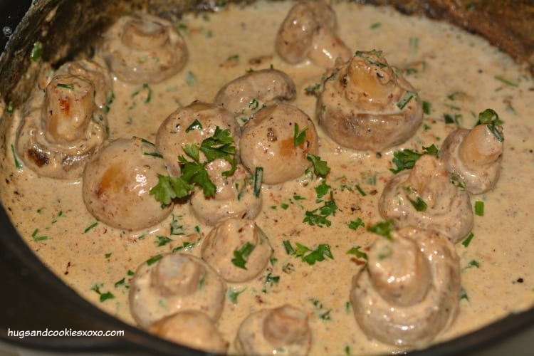 creamy garlic mushrooms