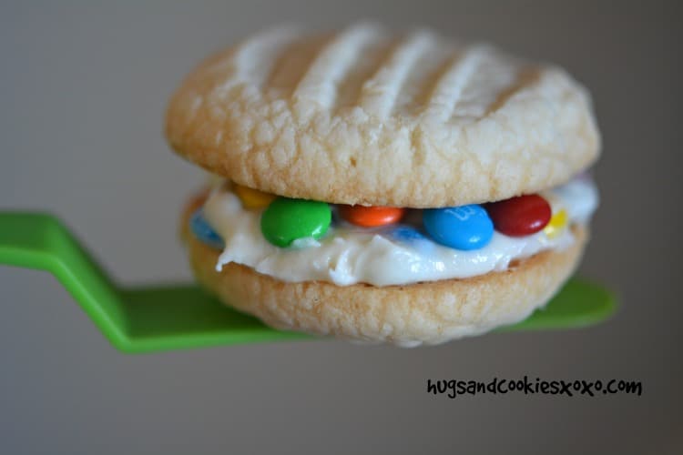 M and M Buttercream Sandwich Cookies