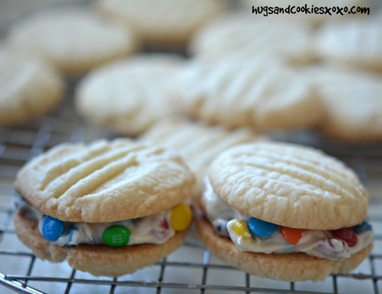 M and M Buttercream Sandwich Cookies
