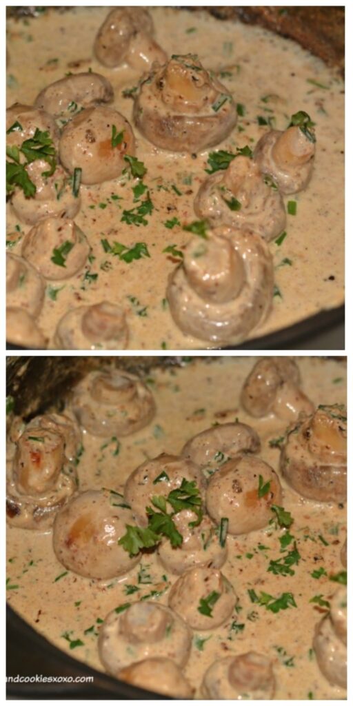 mushrooms garlic cream