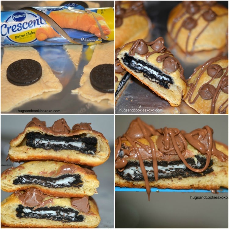 oreo stuffed crescent rolls treat