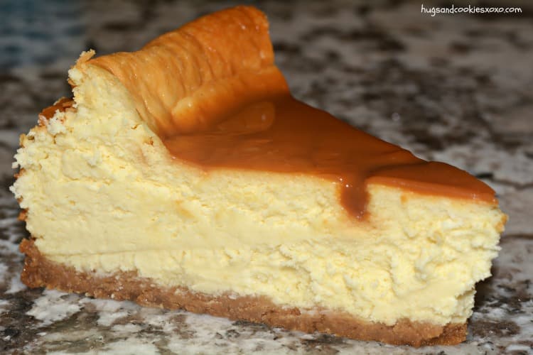 caramel cheesecake slice