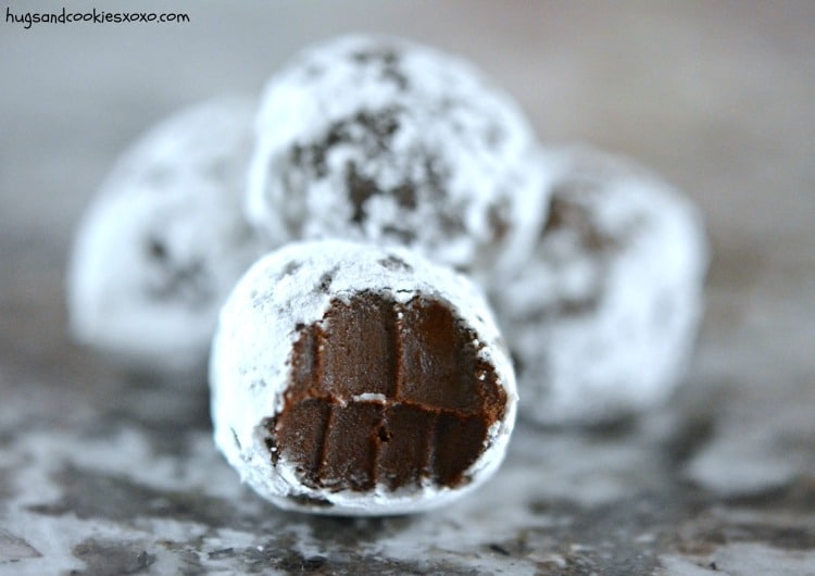 chocolate truffle powdered sugr