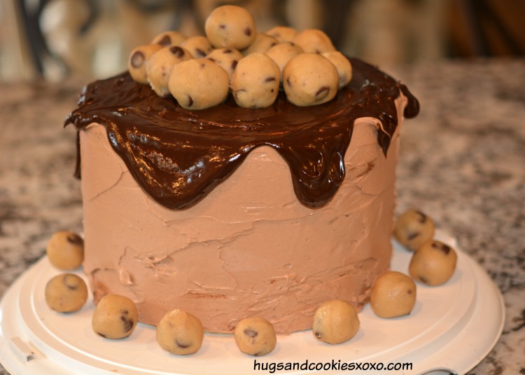 cookie dough caramel cake