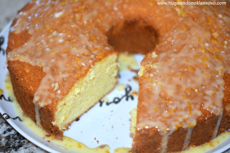 orange fluff cake glaze