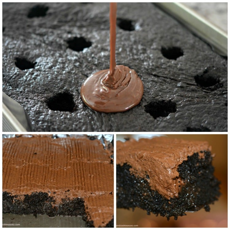 poke cake collage