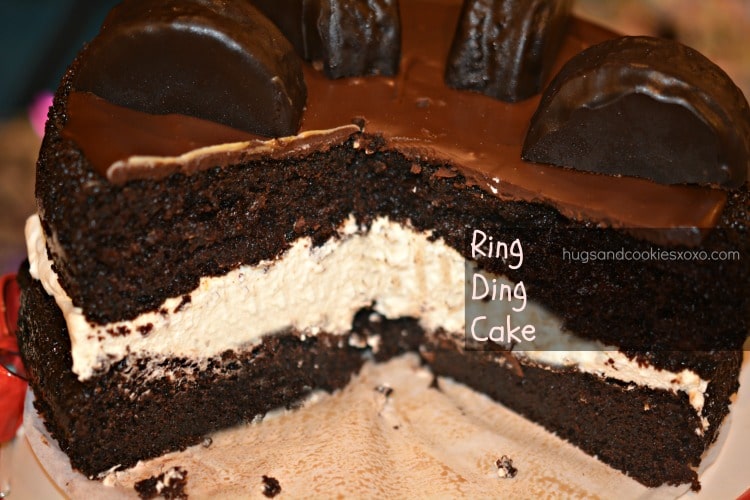 ring ding cake sliced