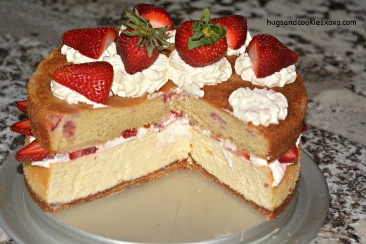 strawberry cheesecake inside