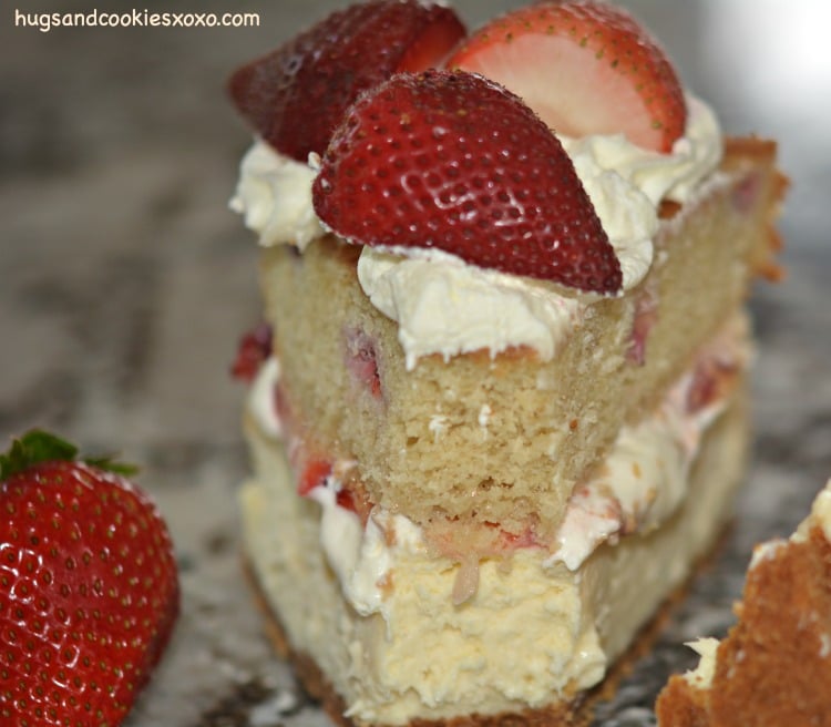 strawberry shortcake cheesecake bite