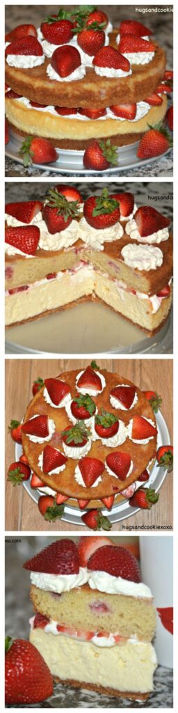 strawberry shortcake cheesecake collage 2