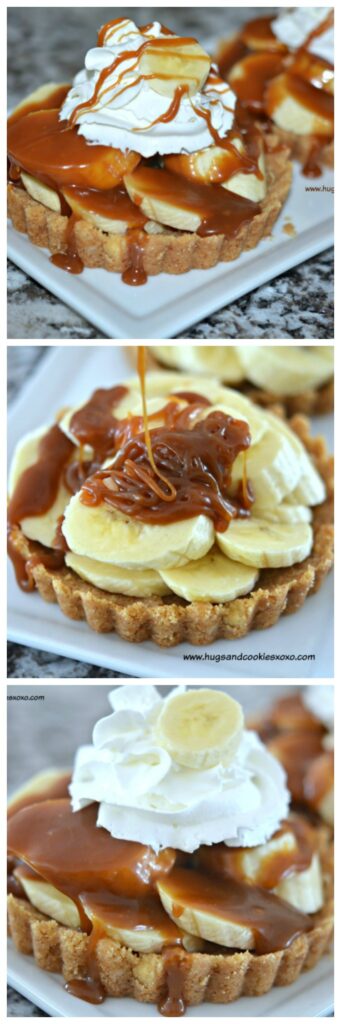 banana caramel tarts pies