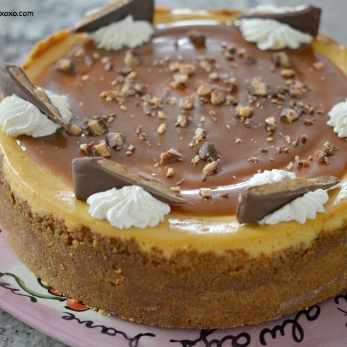 caramel toffee cheesecake