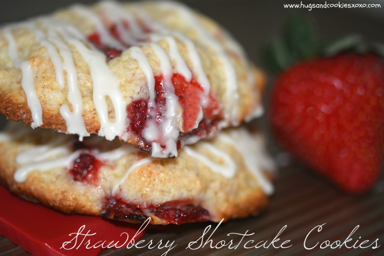 strawberry shortcake cookies glazed