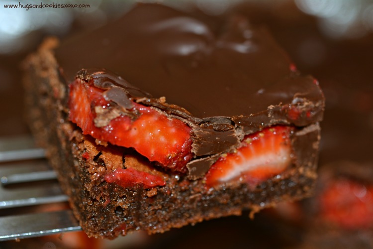 chocolate strawberry brownie