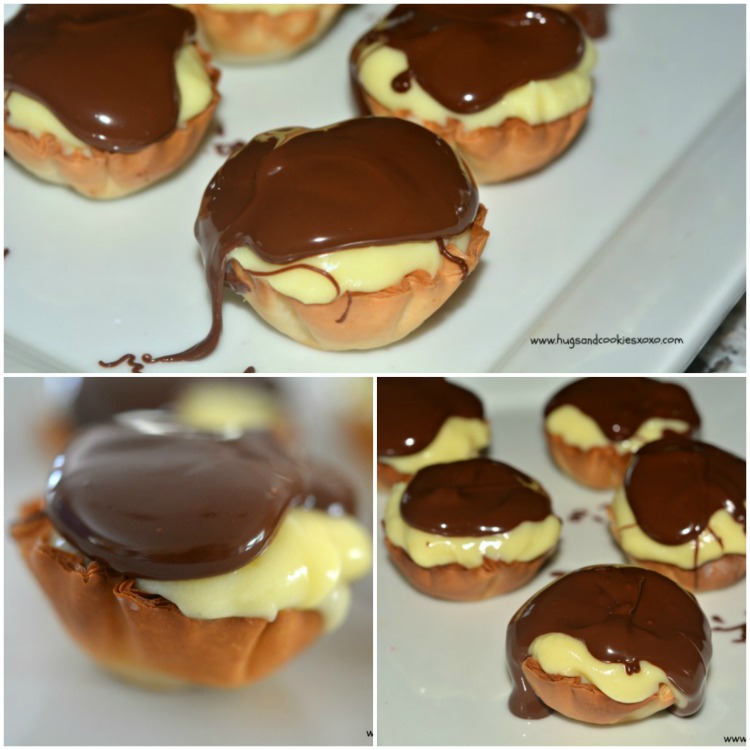 mini boston cream pie tarts