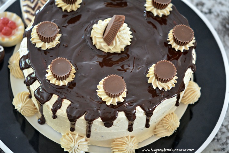 peanut butter cup ganache layer cake