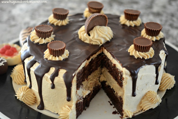 peanut butter reeses layer cake