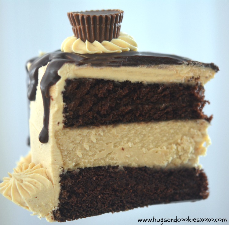 reeses cheese cake and chocolate cake