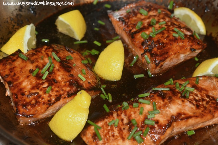 Browned Butter Honey Salmon - Hugs and Cookies XOXO