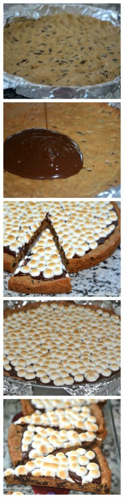 smores cookie cake pizza slices