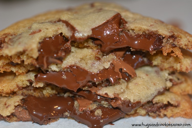 triple chocolate chunk cookies