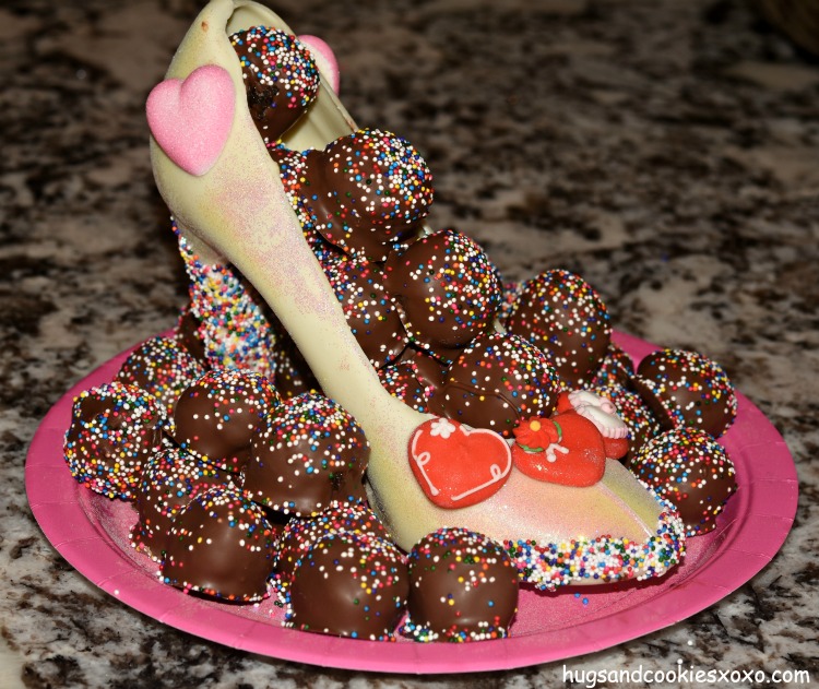 Chocolate Shoe Stuffed with Oreo truffles