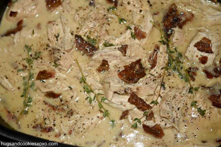 Crockpot Chicken with Bacon Gravy