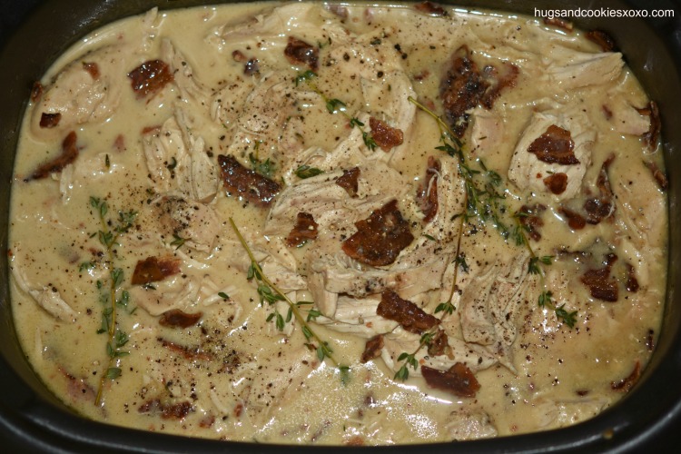 Crockpot Chicken with Bacon Gravy