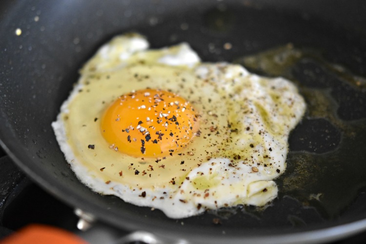 Fried Egg Over Pasta