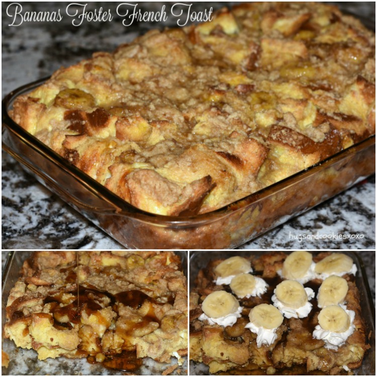 Overnight Bananas Foster French Toast Casserole