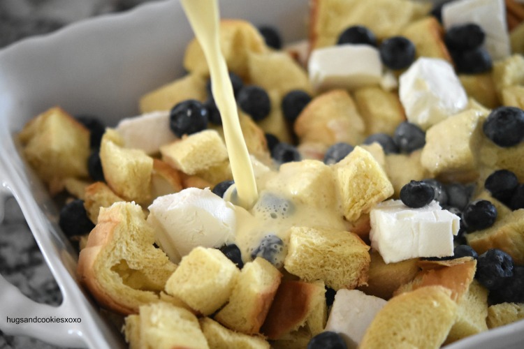 Blueberry Cream Cheese Overnight Brioche French Toast Casserole