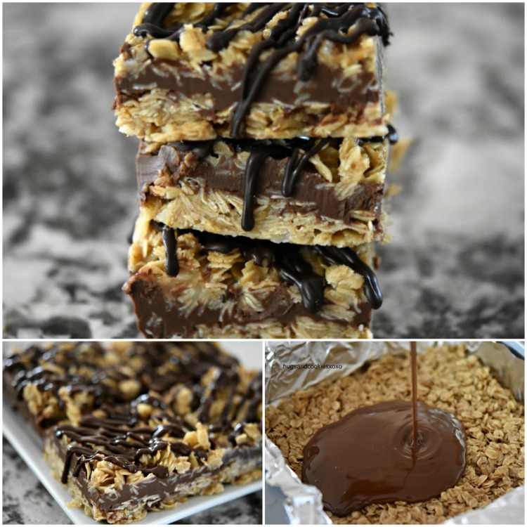 Oatmeal Peanut Butter Fudge Bars