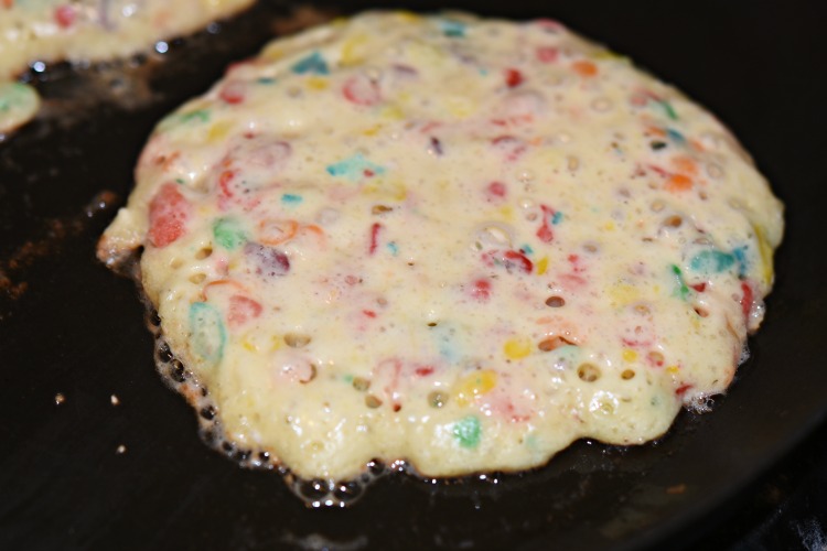 Fruity Pebble Pancakes