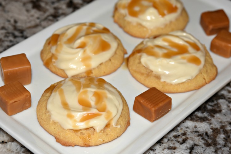 Pumpkin Cookies with Caramel Frosting