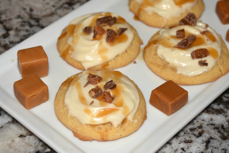 Pumpkin Cookies with Caramel Frosting