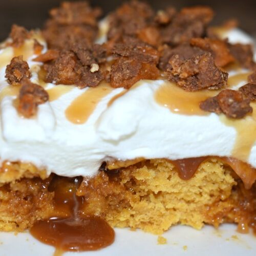 Pumpkin Poke Cake