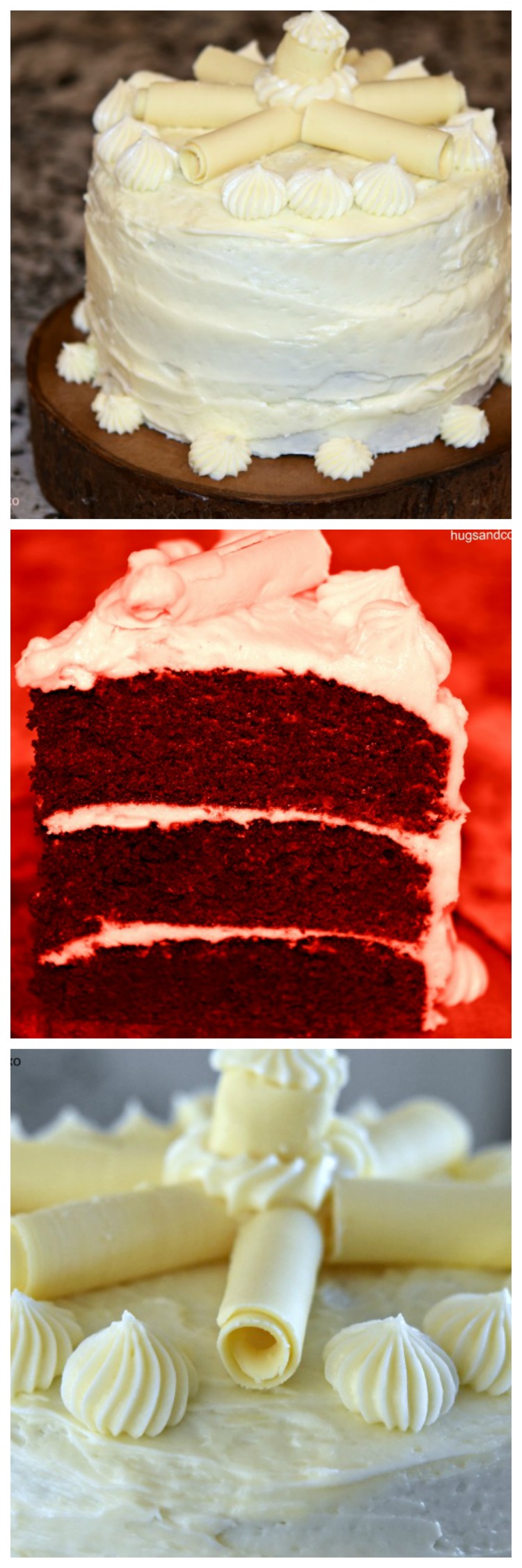 Red Velvet Triple Layer Cake With White Chocolate Cream Cheese Frosting