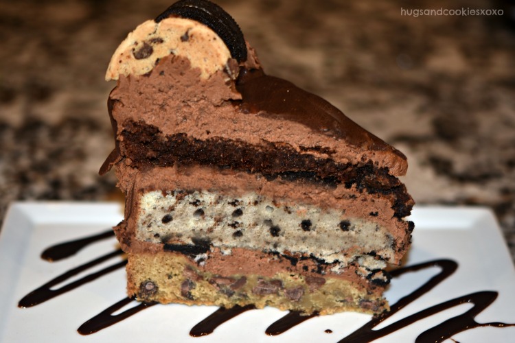 Brookie And Chocolate Ganache Ice Cream Cake by lifeloveandsugar