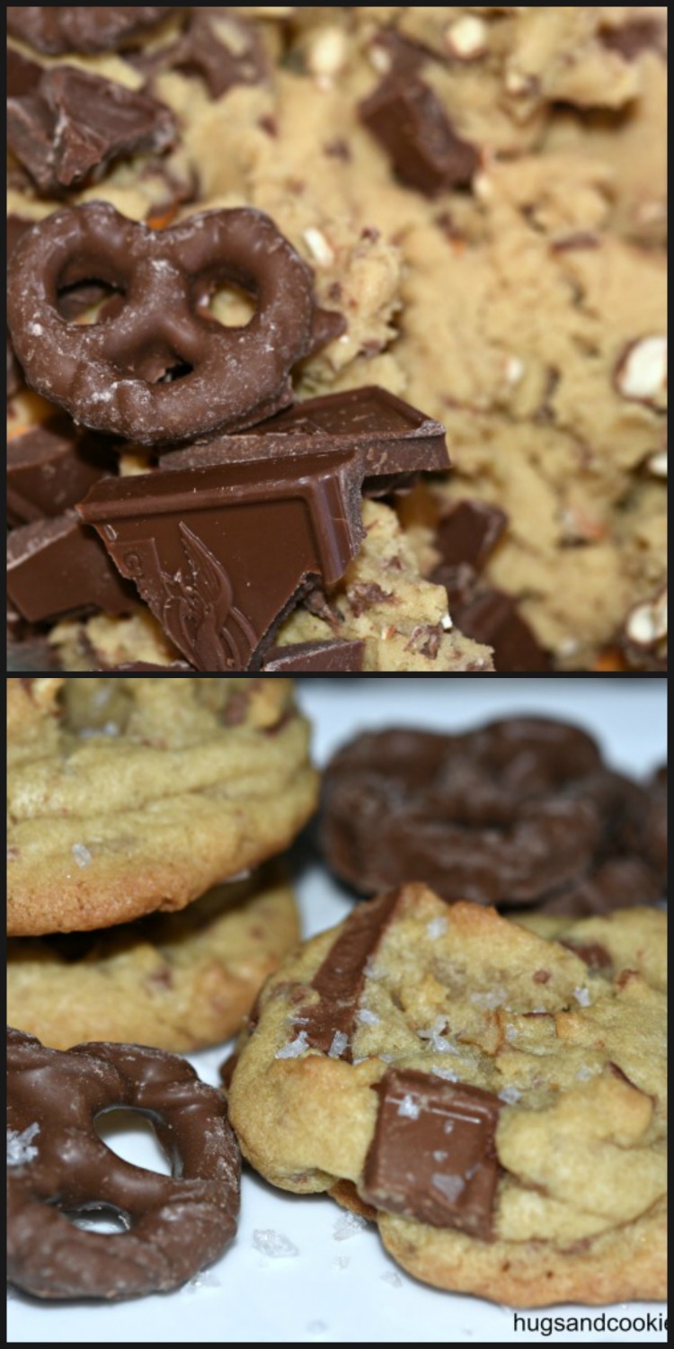 Chocolate Dipped Pretzel Cookies