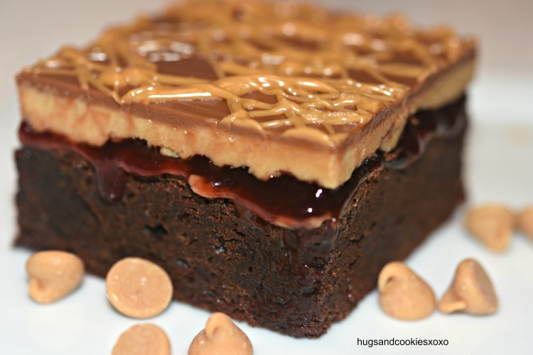 Peanut Butter and Jelly Brownies