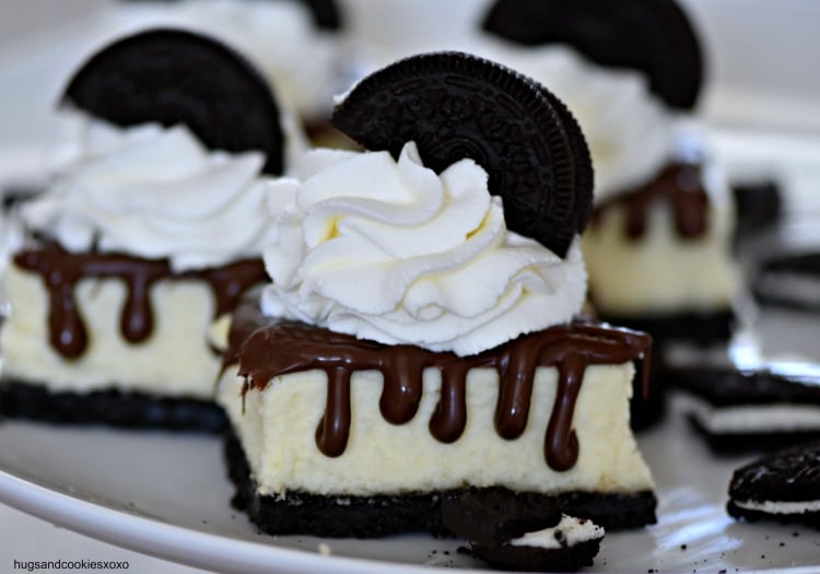 Oreo Hot Fudge Cheesecake Bars